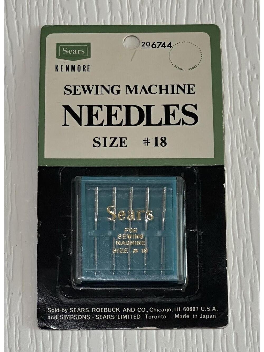 Vintage Sears Kenmore Sewing Machine Needles Size #18 - New Old Stock